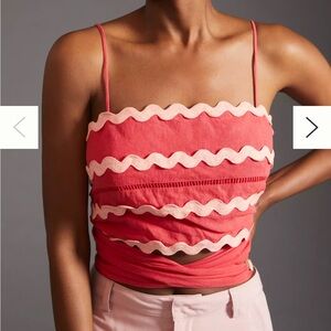Farm Rio wrapped crop top (pink/XS)